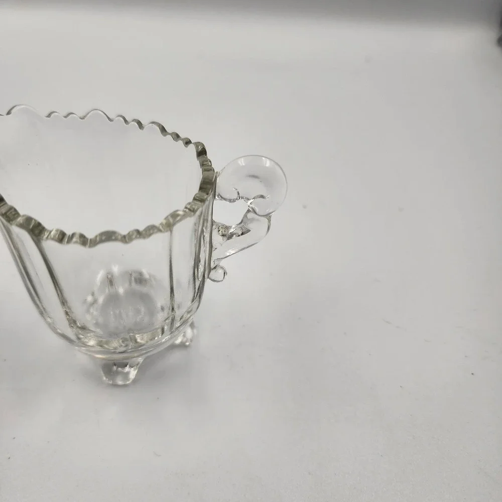 Cambridge Glass Martha Clear‎ Sugar And Milk Creamer Pitcher 1950's